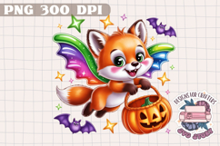 Cute Halloween Animal Autumn Sublimation design Fall KIds Product Image 1