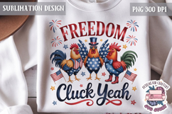 4th of July PNG Sublimation Chicken USA Patriotic Cluck Product Image 1
