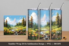 Beautiful Garden Tumbler Wrap Sublimation Design 5 Product Image 1