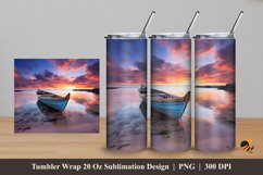 Coastal Beauty Tumbler Wrap Sublimation Design 5 Product Image 1