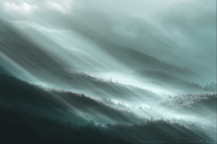 Misty Mountain Landscape Background Product Image 1