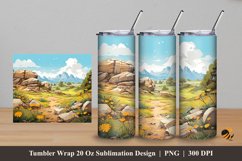 Big Stones Tumbler Wrap Sublimation Design 5 Product Image 1