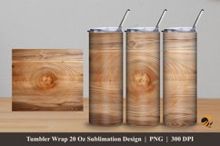 Brown Wood Tumbler Wrap Sublimation Design 5 Product Image 1