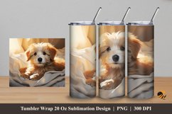 Cute Baby Dog Tumbler Wrap Sublimation Design 5 Product Image 1