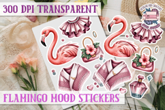 Flamingo Mood sticker sheet Pink Love Bird PNG Glamour Product Image 1