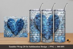 Love at Wall Tumbler Wrap Sublimation Design 5 Product Image 1