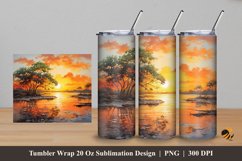 Sunrise Light Tumbler Wrap Sublimation Design 5 Product Image 1