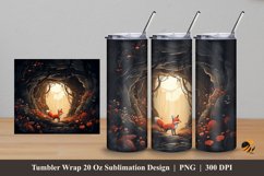 Little Wolf Tumbler Wrap Sublimation Design 5 Product Image 1