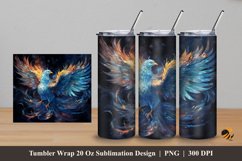 Phoenix Bird Tumbler Wrap Sublimation Design 5 Product Image 1