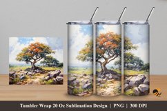Everlasting Greenery Tumbler Wrap Sublimation Design 5 Product Image 1