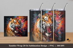 Tiger Roared Tumbler Wrap Sublimation Design 5 Product Image 1
