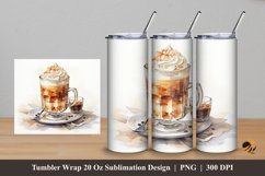 Coffee Ice Cream Tumbler Wrap Sublimation Design 5 Product Image 1