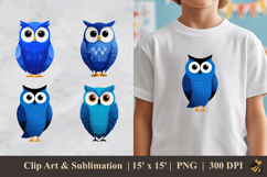 Cute Minimalist Owl DTF Sublimation Clipart Design Product Image 1