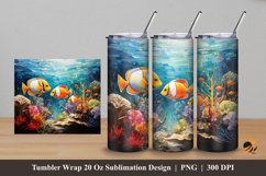 Natural Euphoria Tumbler Wrap Sublimation Design 5 Product Image 1