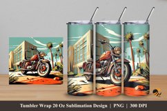 Old Motorbike Tumbler Wrap Sublimation Design 5 Product Image 1