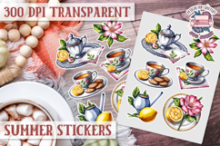 Summer sticker sheet Beach Scrapbook PNG Flowers Vibe Product Image 1
