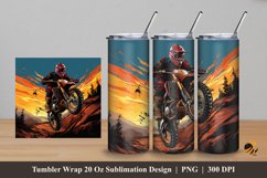 Off Road Motorcycle Tumbler Wrap Sublimation Design 5 Product Image 1