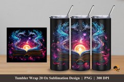 Magic Book Tumbler Wrap Sublimation Design 5 Product Image 1