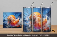 Fantasy Snail Tumbler Wrap Sublimation Design 5 Product Image 1