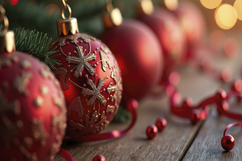 Red Ornaments Background Wallpaper Product Image 1