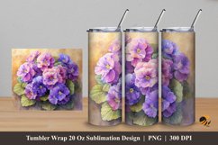 African Flower Tumbler Wrap Sublimation Design 5 Product Image 1