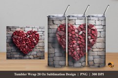 Stone Love Tumbler Wrap Sublimation Design 5 Product Image 1