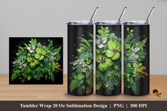 Graffiti Floral Tumbler Wrap Sublimation Design 5 Product Image 1