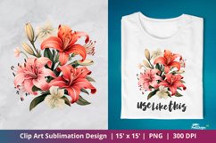 Beautiful Spring Flower Clip Art Sublimation 5 Product Image 1