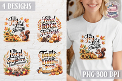 Fall Cozy Quote Bible Clipart PNG Sublimation 4 Designs Product Image 1