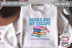 Book Lover Sublimation design Quote Bookish PNG Sign Product Image 1