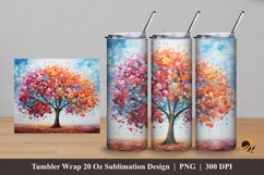Trees Best Wonderful Tumbler Wrap Sublimation Design 5 Product Image 1
