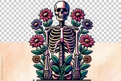 Floral Skull Clipart - 04 Variation Product Image 5