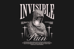 Invisible Pain Urban Streetwear T-shirt Design Product Image 1