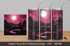 3D Mountain Tumbler Wrap Sublimation Design 5 Product Image 1