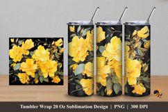 Bougainvillea Flower Tumbler Wrap Sublimation Design 5 Product Image 1