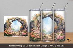 Happy Door Tumbler Wrap Sublimation Design 5 Product Image 1