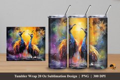 Cassowaries Tumbler Wrap Sublimation Design 5 Product Image 1