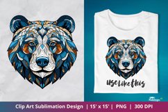 Abstract Bear Head Clip Art Sublimation 5 Product Image 1