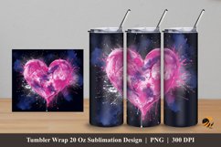 Love Tumbler Wrap Sublimation Design 5 Product Image 1
