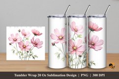 Choca Mocha Cosmos Tumbler Wrap Sublimation Design 5 Product Image 1