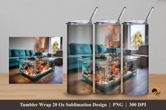Table Aquarium Tumbler Wrap Sublimation Design 5 Product Image 1