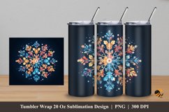 Beauty Snow Tumbler Wrap Sublimation Design 5 Product Image 1