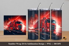Futuristic Truck Tumbler Wrap Sublimation Design 5 Product Image 1