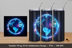 Beauty Globe Tumbler Wrap Sublimation Design 5 Product Image 1