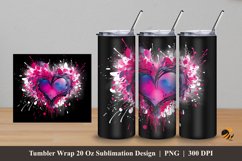 Beauty Art Love Tumbler Wrap Sublimation Design 5 Product Image 1