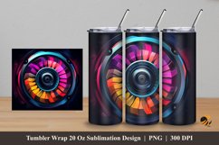 Colorful Blower Tumbler Wrap Sublimation Design 5 Product Image 1