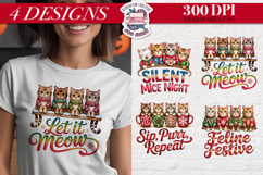 Christmas Cat Funny Quote Clipart PNG Sublimation 4 Design Product Image 1