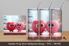 Compatible Love Tumbler Wrap Sublimation Design 5 Product Image 1