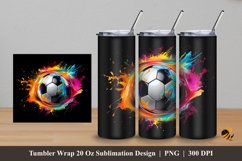 Ball Splash Effect Tumbler Wrap Sublimation Design 5 Product Image 1