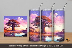 Natural Elegance Tumbler Wrap Sublimation Design 5 Product Image 1